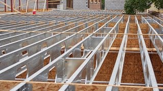 WoodFramed Buildings Benefit From Composite TotalJoist Steel Construction  Installation Video [upl. by Yklam]