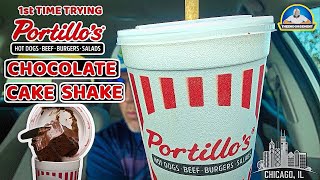 Portillos® Chocolate Cake Shake Review 🍫🎂🍨  1st Time Trying  theendorsement [upl. by Ahtoelc]