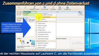 Zusammenführen von Laufwerken C und D ohne Formatierung oder Datenverlust [upl. by Eanrahc]