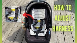 How To Adjust Harness Or LoosenRelease Shoulder Straps  Graco SnugRide SnugFit 35 DLX models 4K [upl. by Marou]