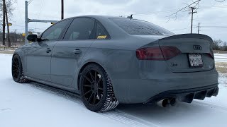 Audi B8 S4 6MT DRIFTING IN THE SNOW [upl. by Naenaj]