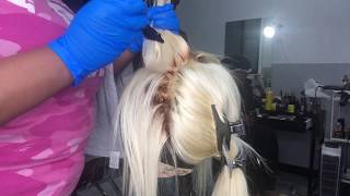 How to dye 613 Frontal WIG dyed ROOTS BROWN  NO STAINED LACE NO BLEEDING [upl. by Almat]