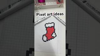 Pixel art ideas pixelpixelart pixelartideas christmas drawing art merrychristmas [upl. by Annavoig]