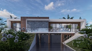 Modern Home Design 8m x 20m 3Bedroom with Basement [upl. by Leacim]