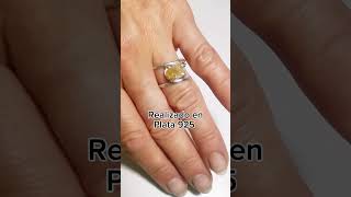 Anillo Con Citrino Natural Rolado  Ring With Natural Rolled Citrine [upl. by Ardet]