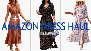 AMAZON HAUL DRESS TRY ON  Comfy • Modest • Long  Leg Covering Options [upl. by Merete301]