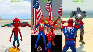 GTA V SUPERHERO BATTLE SPIDERMAN 🆚 VENOM  COFFIN DANCE MEME 2024 trending superhero [upl. by Auqenwahs]