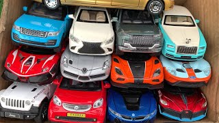 Box Full of Model Cars Bugatti Divo Mercedes Slr Ford GT Koenigsegg Agera Rs1 Ferrari 488 cars [upl. by Beetner]