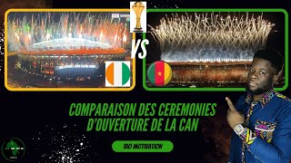 CAN 2023 Côté d’Ivoire Comparaison cérémonie d’ouverture Cameroun 🇨🇲 X Côte d’Ivoire 🇨🇮 [upl. by Shoshana]