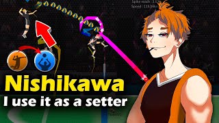 Nishikawa became a setter Best gameplay by Nishikawa The Spike Volleyball 3x3 [upl. by Htiffirg]