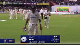 Virat Kohli 💔 70 runs Out Today Vs Newzealand  indvsnz 1st Test Day 3 Highlights [upl. by Avron]