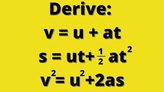 How to Derive the Equations of Motion Derivation [upl. by Ithsav]