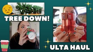 Our Christmas Tree Fell  Vlog [upl. by Crescen]