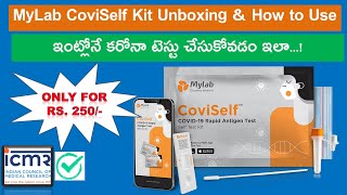 Covid 19 Test Kit  How to do Corona Test at home in Telugu  ICMR Approved Self Test Kit [upl. by Aylsworth]