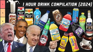 ANOTHER PRESIDENTS 1 HOUR DRINK TIER LIST COMPILATION 2024 [upl. by Euqnom847]