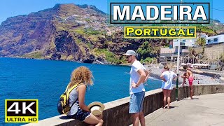 Madeira Portugal Camara de Lobos Walking tour  4K Ultra HD [upl. by Ahsita]