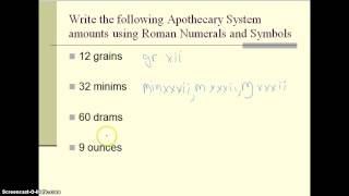 Apothecary measurements [upl. by Clarke]