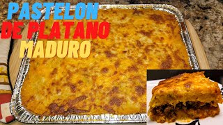 PASTELON DE PLATANO MADURO RELLENO DE CARNE MOLIDA🥩 😋 [upl. by Ellerad]