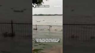 Flooding around Lake Conroe leaves yards under water [upl. by Osrock]