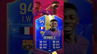 OUSMANE DEMBELE FIFA SPECIAL CARDS OVER THE YEARS ousmanedembele dembele psg bvb dortmundfc24 [upl. by Sibby14]