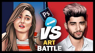 artistram01 challenge me to make digital portrait in his art style ART BATTLE S1E3 [upl. by Nnyroc]