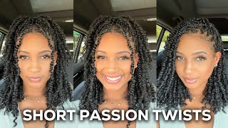 DIY Short Passion Twists  No Tension  Trendy Summer Style [upl. by Bara]