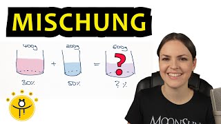 MISCHUNGSRECHNUNG einfach erklärt – Wie viel Prozent Alkohol enthält die Mischung – Massengehalt [upl. by Zerat]