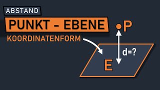 Abstand Punkt Ebene berechnen Formel Koordinatenform Hesseform einfach schnell leicht [upl. by Barb]