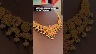 Latest design gold laxmi stone necklace shorts ytshort gold music [upl. by Hadwyn]