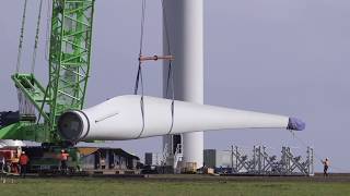 Watch how a wind turbine is installed  Time lapse camera footage [upl. by Aihsenot170]