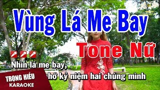 Karaoke Vùng Lá Me Bay Tone Nữ Nhạc Sống  Trọng Hiếu [upl. by Felske976]