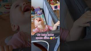 Pure joy Upside down 😂🤍🤷‍♀️ baby upsidedown cutebaby life love [upl. by Inacana308]