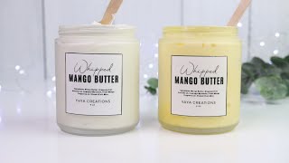 DIY Whipped Mango Butter for Body Hair amp More  How to make a less quotGREASYquot Body Butter [upl. by Odelinda243]