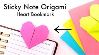 Sticky Note Origami Heart Box [upl. by Imeaj]