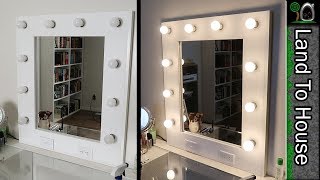 Makeup Vanity Mirror with Lights DIY Step by Step [upl. by Zetnod]