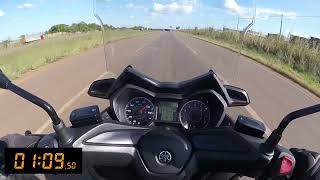 ANDA MAIS QUE A FAZER  TOP SPEED DO YAMAHA XMAX 250 [upl. by Scevo696]