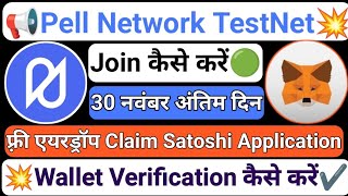 Pell Network Testnet  Wallet Verification कैसे करें  Testnet Join कैसे करें  Satoshi Airdrop [upl. by Retsev]