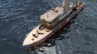 US Coast Guard sink Japanese ghost ship [upl. by Dorfman]