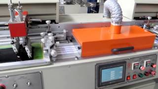 compact multicolor label tape screen printing machine [upl. by Elrebma]