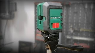 Parkside Auto Levelling Cross Line Laser  UNBOXING and TEST [upl. by Dnilasor212]