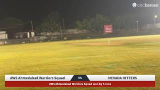 Live Cricket Match  AWS Ahmedabad Warriors Squad vs MEVADA HITTERS  24Oct24 0751 PM  CricHeroe [upl. by Latoyia]