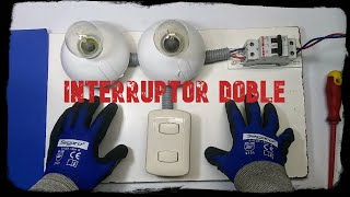 Como instalar un interruptor doble para dos focos Bien explicado [upl. by Candy]