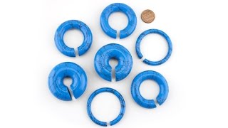 Turquoise Howlite Stone Hoop Plugs 4G  34quot  UrbanBodyJewelrycomal [upl. by Conlen738]