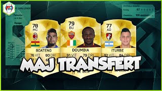 FUT16  MAJ Transfert 01  HIVER Doumbia Boateng Iturbe [upl. by Etnemelc199]