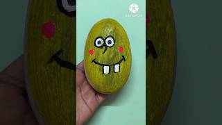 DIY stone art cartoon for fun activity trending youtubeshorts diy viralvideo craftactivity [upl. by Llahsram]