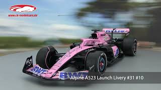 ckmodelcarsvideo Ocon Gasly Alpine A523 Launch Livery 31 10 Formel 1 2023 pink 118 Solido [upl. by Eiser569]