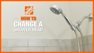 How to Change a Shower Head 🚿  The Home Depot [upl. by Burgwell]