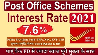 Post Office Interest Rate October 2021 पोस्ट ऑफिस स्कीम इंटरेस्ट रेट 2021 latest rates amp calculator [upl. by Berlinda445]