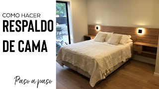 Como hacer Respaldo de Cama con Veladores Flotante en Melamina [upl. by Niwle282]