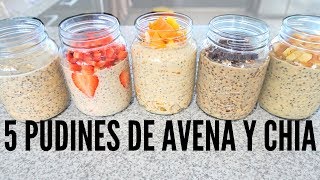 5 PUDINES FÁCILES Y SABROSONES PARA DESAYUNAR [upl. by Araht]